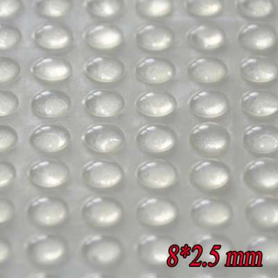 8 x 2.5 mm High Stiky Self Adhesive Clear Silicone Rubber Bumper Pads Furniture Rubber Foot Pads