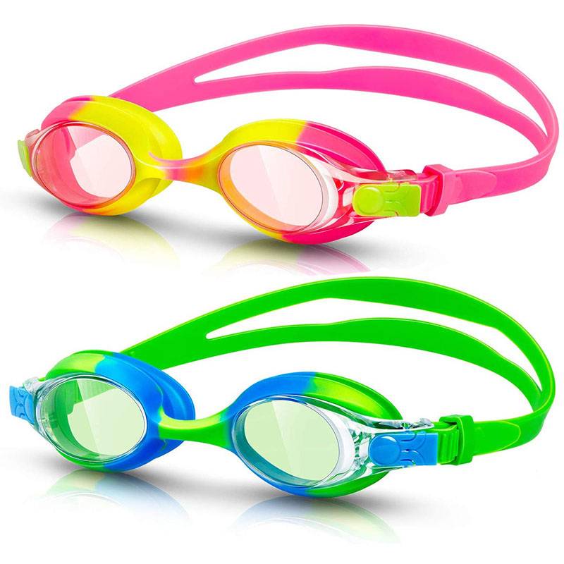 Kids Swimming Goggles Soft Silicone Clear Vision Anti Fog Uv Protection Soft Nose Bridge Kids' Skoogles