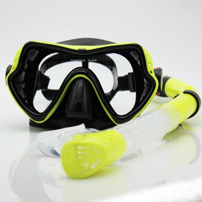 Wide view Scuba Swimming Gear Diving Mask Snorkel Tempered Glass Diving Mask for Adult Youth