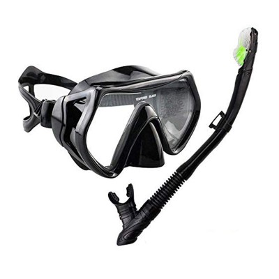 Amazon Hot Sale Anti-Fog Coated Glass Diving Mask Snorkel with Silicon Mouth Piece